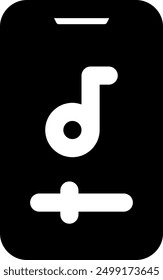 UI music player Vector Icon Illustration. Glyph Style