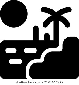 UI oasis Vector Icon Illustration. Glyph Style