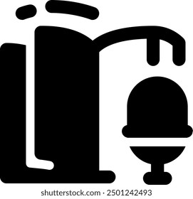 Ilustración de icono de Vector de libro abierto de UI. Estilo de glifo