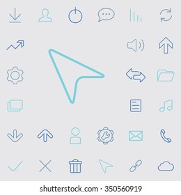 UI outline, thin, flat, digital icon set for web and mobile