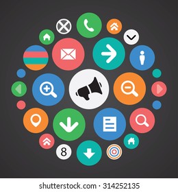 UI Outline For Web and Mobile icons universal set for web and mobile
