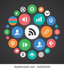 UI Outline For Web and Mobile icons universal set for web and mobile