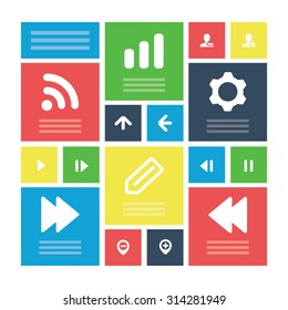 UI Outline For Web and Mobile icons universal set for web and mobile