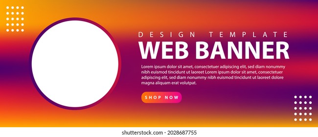 ui pastel color banner with circle shape and fluid composite. Premium Vector. Gradient color