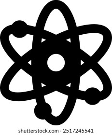 Physik der Benutzeroberfläche, Vektorsymbol-Illustration. Glyphenformat