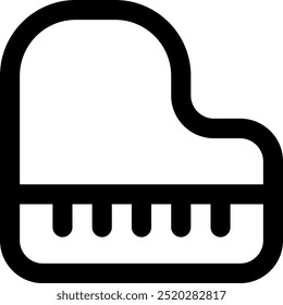 UI piano Vector Icon Illustration. Line Style