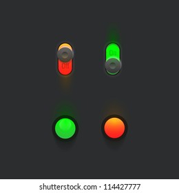 UI power slider buttons