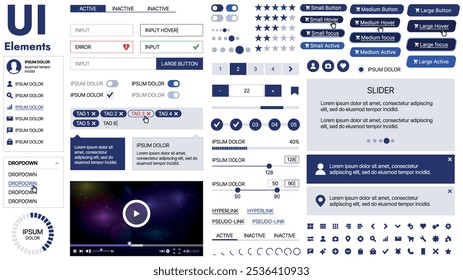 Un prototipo de interfaz de usuario para App móviles que muestra Botones interactivos, deslizadores y contenido desplazable; diseñado para pantallas modernas de teléfonos inteligentes