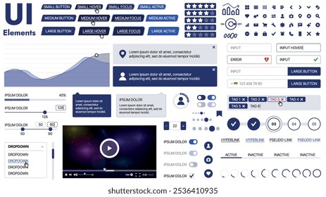 Un prototipo de interfaz de usuario para App móviles que muestra Botones interactivos, deslizadores y contenido desplazable; diseñado para pantallas modernas de teléfonos inteligentes