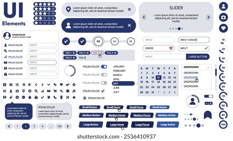 Un prototipo de interfaz de usuario para App móviles que muestra Botones interactivos, deslizadores y contenido desplazable; diseñado para pantallas modernas de teléfonos inteligentes