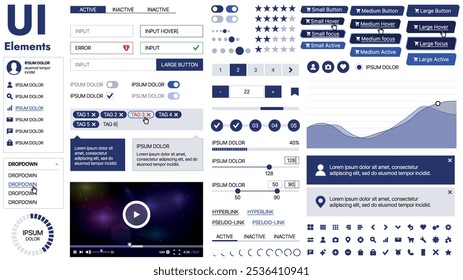 Un prototipo de interfaz de usuario para App móviles que muestra Botones interactivos, deslizadores y contenido desplazable; diseñado para pantallas modernas de teléfonos inteligentes