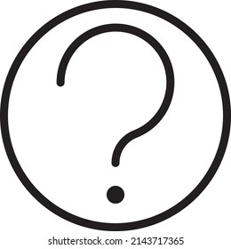 Fragezeichen-Symbol oder Vektorgrafik der Benutzeroberfläche mit Umriss-Stil, abgerundet, Kreis. geeignet für i, ux, web und applikationen.
