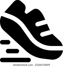 UI run Vector Icon Illustration. Glyph Style