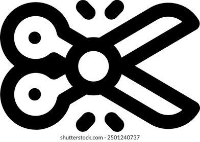 UI scissor Vector Icon Illustration. Line Style