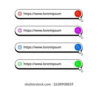 UI search bar with website address set.