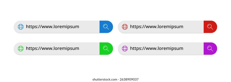 UI search bar with website address set.