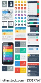UI Is A Set Of Beautiful Components Featuring The Flat Design Trend