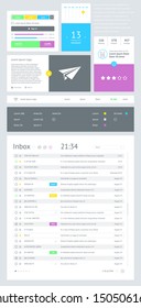 UI is a set of beautiful components featuring the flat design trend 