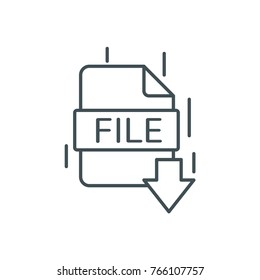 UI settings line icone file download