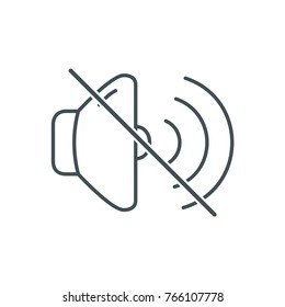 UI settings line icone volume muted