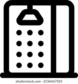 Ilustração do Ícone Vetor do chuveiro da IU. Estilo da Linha