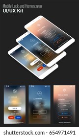 UI Sign In and Sign Up screens and 3d Smartphone mockup kit