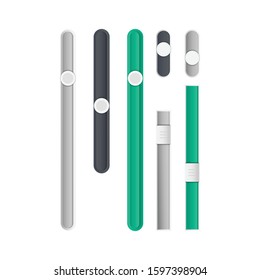 UI slider button set vector image design. Web and ui application slider button icon for modern website 
