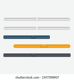 UI slider button set vector image design. Web and ui application slider button icon for modern website 
