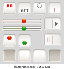 UI sliders and buttons