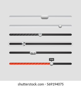 Ui sliders. Design ui elements. Vector illustration.