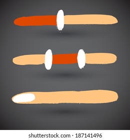 UI sliders set. Vector.