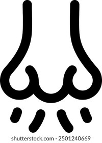 Ilustración del icono del Vector del olor de UI. Estilo de línea