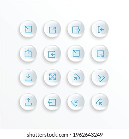 UI style set of black universal arrows 