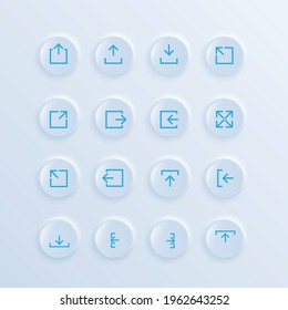 UI style set of black universal arrows 