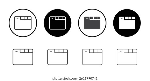 Ui tabs icon Symbol line set