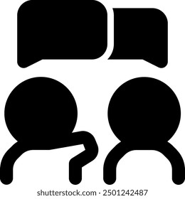 UI talk Vector Icon Illustration. Glyph Style
