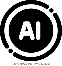 UI technology Vector Icon Illustration. Glyph Style
