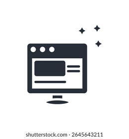 ui template icon. vector.Editable stroke.linear style sign for use web design,logo.Symbol illustration.
