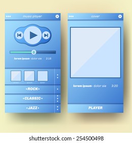 UI template for mobile phone or web extension.