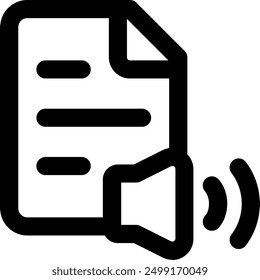 UI text to speech Vector Icon Illustration. Line Style
