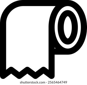 UI Toilet Paper Vector Icon Illustration. Line Style