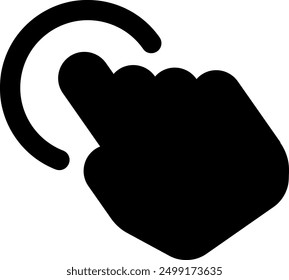 UI touch control Vector Icon Illustration. Glyph Style