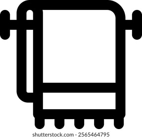 UI Towel Vector Icon Illustration. Line Style