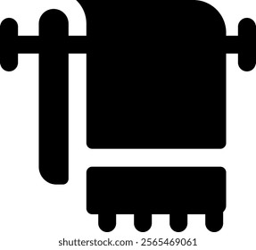 UI Towel Vector Icon Illustration. Glyph Style