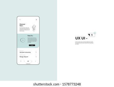 UI UX Application Template Modern Simple Minimal Design Vector Illustration