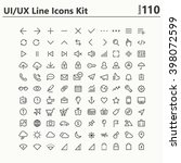 UI and UX big bold line icons kit