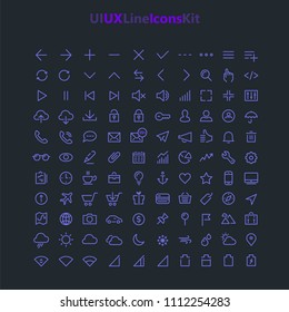 UI And UX Big Bold Line Icons Kit