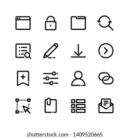 UI and UX big bold line icons kit