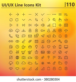 UI and UX big bold line icons kit