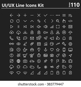 UI And UX Big Bold Line Icons Kit